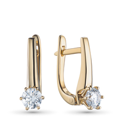 Серьги из желтого золота э0312сг03220202 ЭПЛ Даймонд