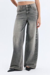 брюки джинсовые женские Джинсы wide leg широкие со средней посадкой Befree