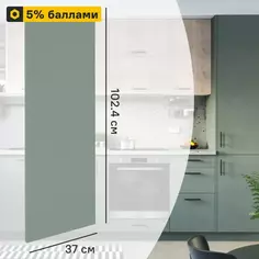 Фальшпанель для кухонного шкафа София грин 37x102.4 см Delinia ID ЛДСП цвет зеленый