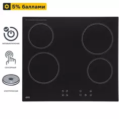 Электрическая варочная панель Ore CA60 58 см 4 конфорки цвет чёрный