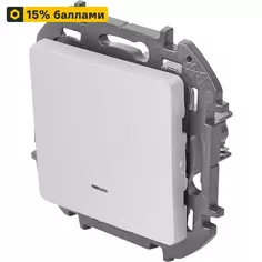 Выключатель встраиваемый Lexman Lilian 1 клавиша с подсветкой цвет алюминий