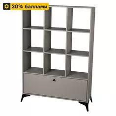 Стеллаж Kub Моно 9 секций 105x140x31.7 см ЛДСП цвет серый Без бренда