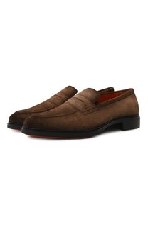 Замшевые пенни-лоферы Easy On Santoni