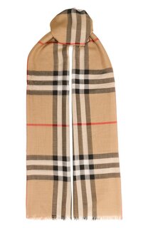 Палантин из шерсти и шелка Burberry