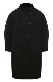 Пальто из шерсти и хлопка Emporio Armani