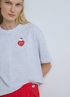 Футболка с принтом Hello Kitty, Серый Ostin