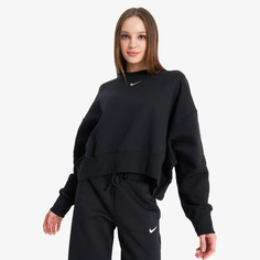 Джемперы флис без молнии Женский свитшот Nike Phoenix, Черный