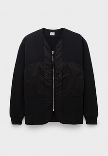 Олимпийка C.P. Company sweatshirts open sweat in diagonal fleece black