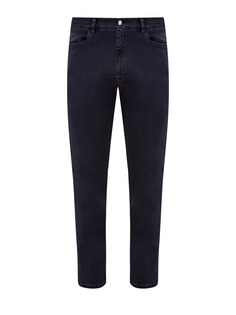 Джинсы ручной работы с вышитой монограммой и нашивкой из замши Bertolo