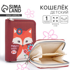 Кошелек, 2 отдела на молнии, с ручкой, цвет черный Nazamok Kids