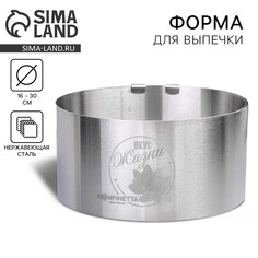 Форма разъемная для выпечки кексов и тортов с регулировкой размера konfinetta, 16-30 см