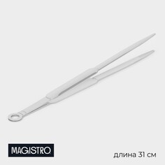 Щипцы кухонные magistro rengy, 31 см, цвет серебристый