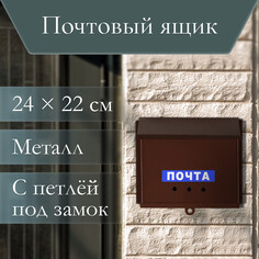 Ящик почтовый без замка (с петлей), горизонтальный NO Brand