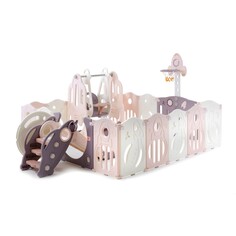 Манеж SUPREME Space 200x200 Rose с качелями Unix Kids