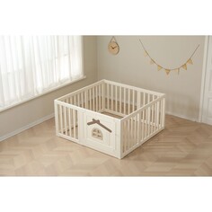 Большой детский игровой манеж Tree House 130 x 130 Camel Unix Kids