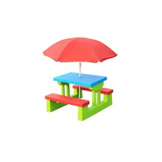 Стол садовый с зонтом Garden голубой Unix Kids