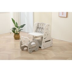 Стол трансформер детский 3 в 1 Grey со стульчиком Unix Kids