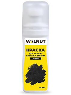 Краска для обуви WALNUT Краска для замши, нубука и велюра, для замшевой обуви, черная 75.0
