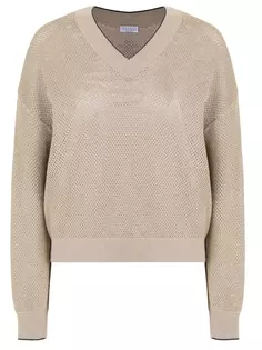 Джемпер хлопковый Sparkling Net Brunello Cucinelli