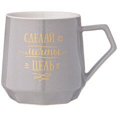 Кружка фарфор, 310 мл, Кофемания, Lefard, 90-1079, серая