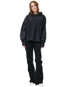 Черное худи с логотипом Maison Margiela