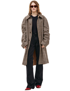 Двустороннее пальто в клетку Maison Margiela