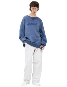 Синий свитшот с нашивкой Maison Margiela
