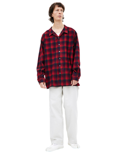 Шерстяная рубашка в клетку Maison Margiela