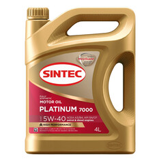 Масла для четырехтактных двигателей синтетические масло моторное SINTEC Platinum 7000 5W-40 ACEA A3/B4 4л