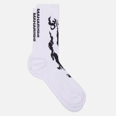 Комплект носков maharishi Bonsai Dragon Sports 3-Pack, цвет белый