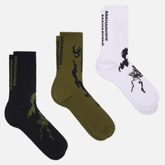 Комплект носков maharishi Bonsai Dragon Sports 3-Pack, цвет комбинированный