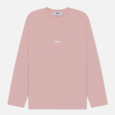 Мужской лонгслив MSGM Micrologo, цвет розовый