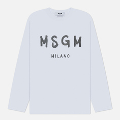 Мужской лонгслив MSGM MSGM Milano Logo, цвет белый