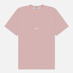 Мужская футболка MSGM Micrologo, цвет розовый