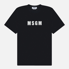 Мужская футболка MSGM Macrologo Print, цвет чёрный