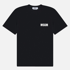Мужская футболка MSGM Never Look Back Print, цвет чёрный