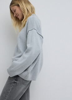 Джемпер оверсайз с шерстью, Серый Ostin