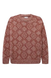 Свитер из шерсти и хлопка Brunello Cucinelli