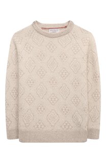 Свитер из шерсти и хлопка Brunello Cucinelli