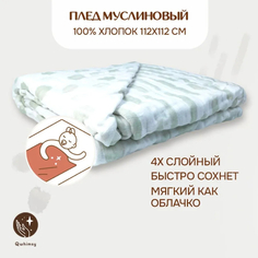 Одеяла Одеяло Qwhimsy махровое, муслиновое 112х112 см