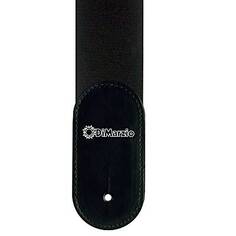 2 INCH ELASTIC STRAP W/LEATHER ENDS BLACK DD3100E Dimarzio