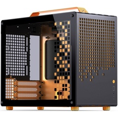 Корпус mATX JONSBO Z20 Orange/Black черный/оранжевый, без БП, боковая панель из закаленного стекла, USB Type-C, USB 3.2, audio