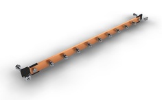 Шина заземления NT GB-09 B 148430 медная 19", горизонтальная, черный, 9 подключений