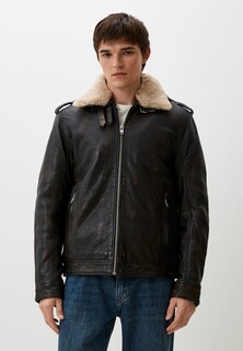 Куртка кожаная утепленная Urban Fashion for Men 