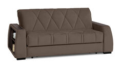 Прямой диван Domo Pro c полками цвет Венге, стежка ромб