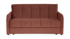 Прямой диван Domo Pro с мягкими подлокотниками стежка квадрат