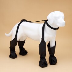 Ботинки - чулки для собак, размер 2xl (длина лап 62-87, дс 20-35, ош 30-70 см) черные NO Brand