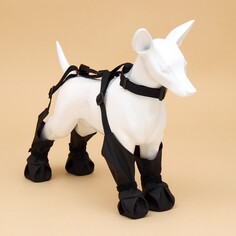 Ботинки - чулки для собак, размер s (длина лап 30-35, дс 16-22, ош 12-40 см) черные NO Brand