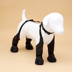 Ботинки - чулки для собак, размер l (длина лап 41-50, дс 18-28, ош 16-60см) черные NO Brand