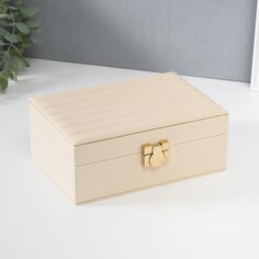 Шкатулка кожзам для украшений NO Brand